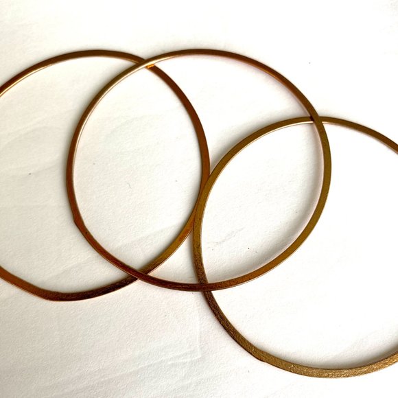 Vintage Copper Bangle Bracelets, Set of 3 - Picture 4 of 16